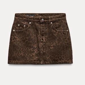 Zara denim mini skirt